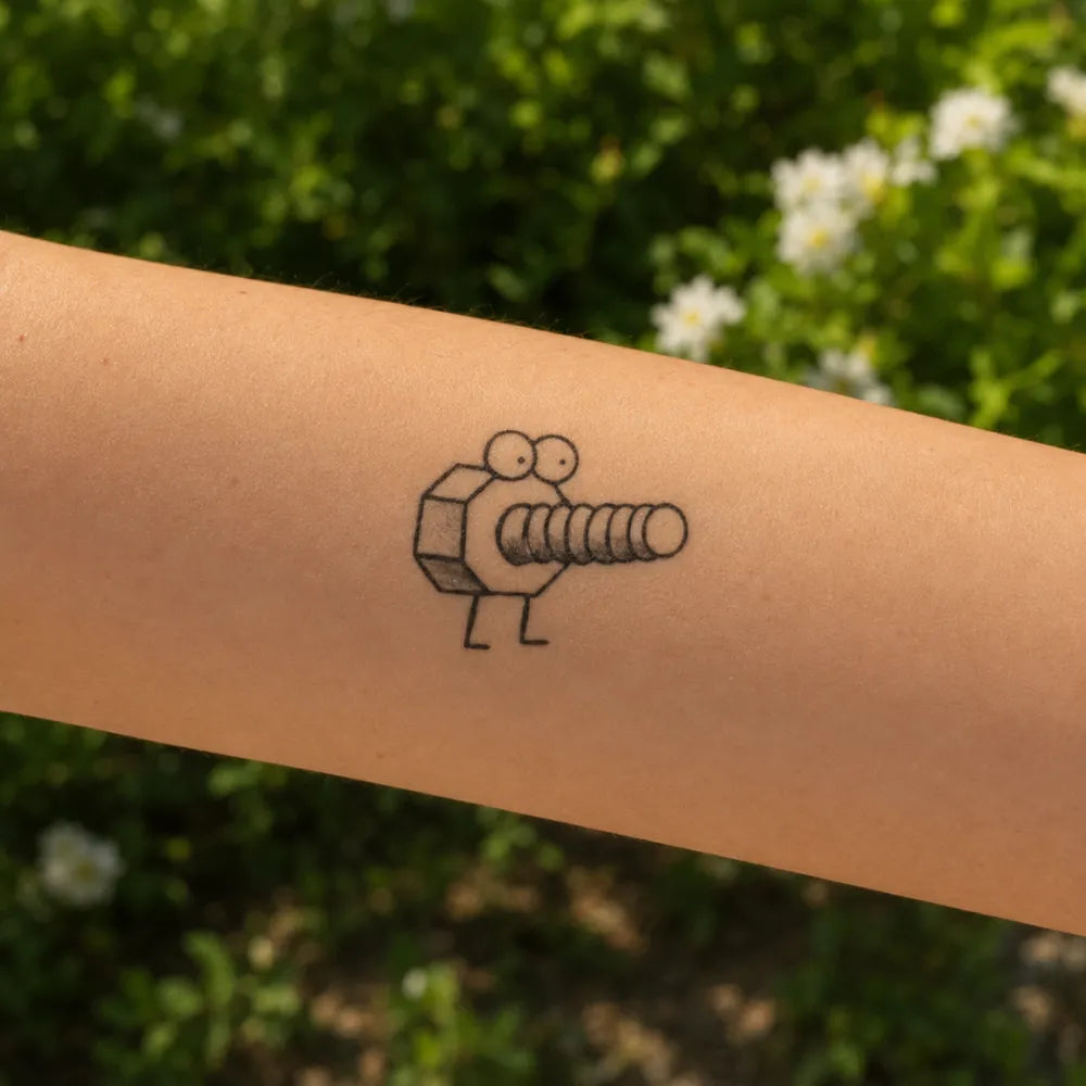SafeTatt — Little Screw Dude · fotografie tetování na kůži