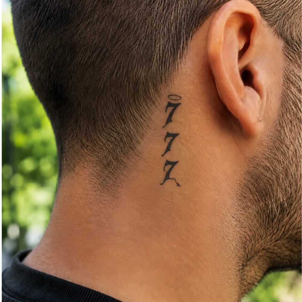 SafeTatt — Lucky 777 · fotografie tetování na kůži