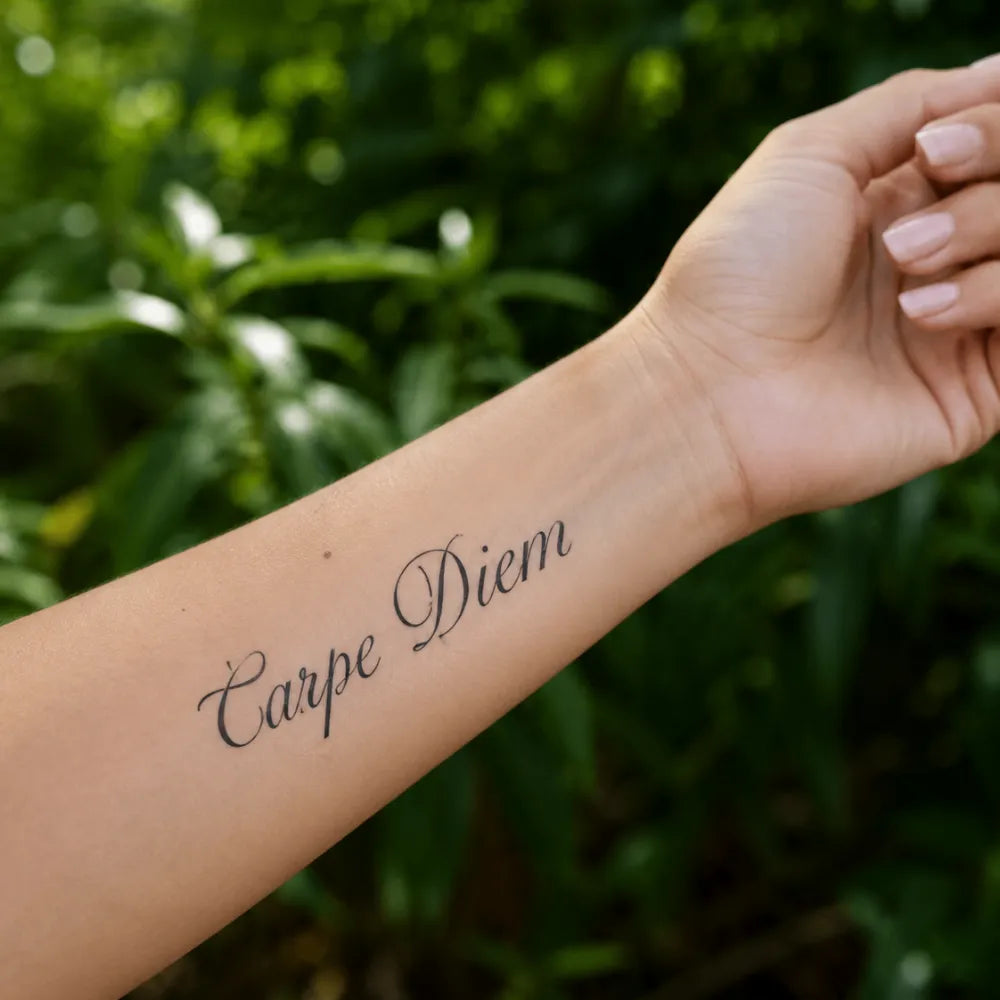 SafeTatt — Carpe Diem · fotografie tetování na kůži